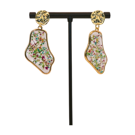 Natural Dried Fern Resin Dangles