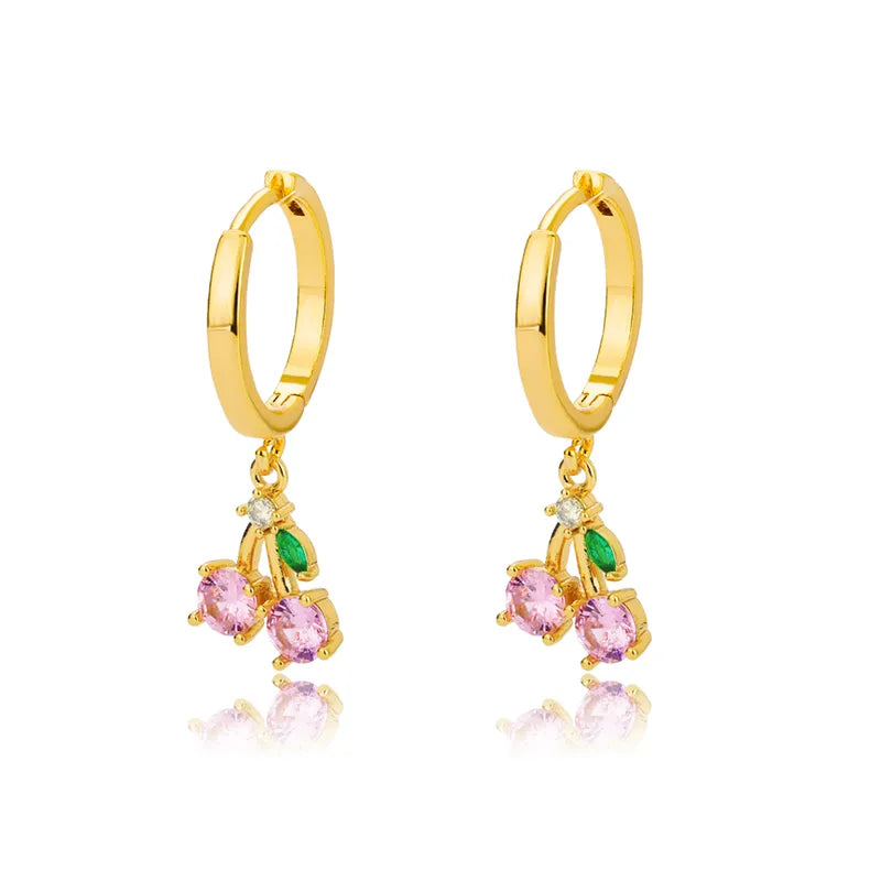 Blushberry Charm Hoops