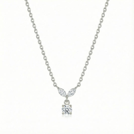Elegant - Silver Plated Zircon Necklace