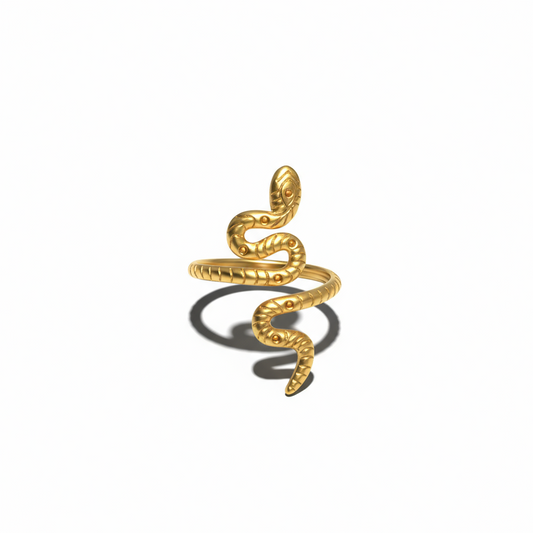 Gold snake-shaped ring