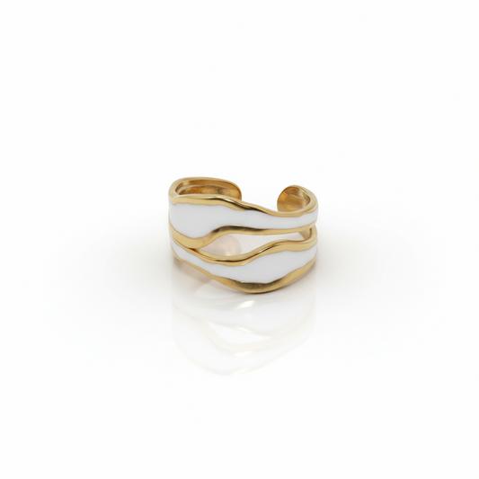 white gold plated ring