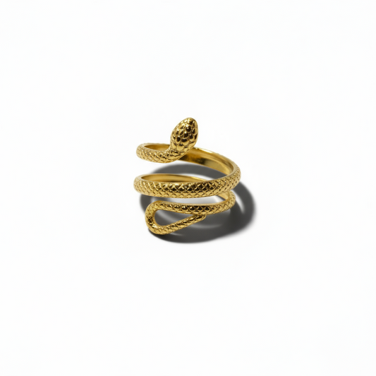 Gold snake-shaped ring