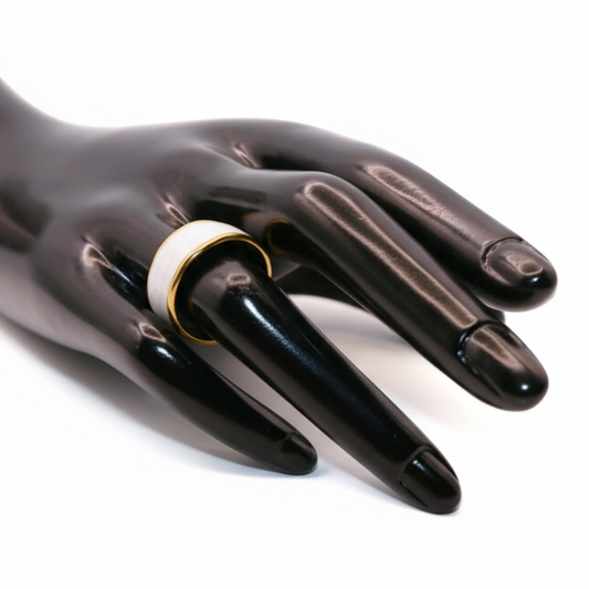 Unique white Band ring