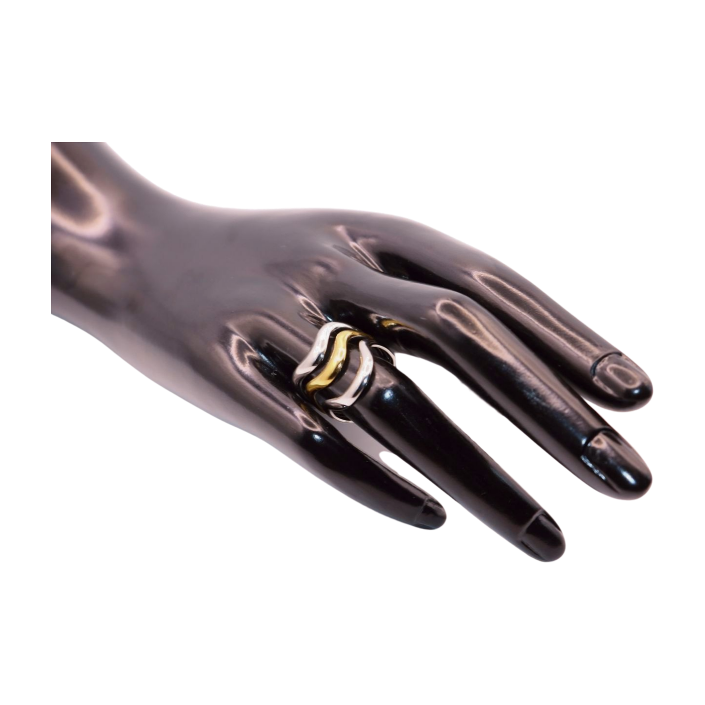 Silver and Gold layered Ring