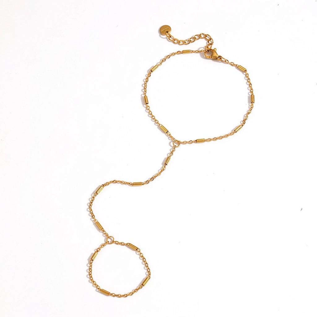 Linear Beam - 18K Gold Plated Hand Chain