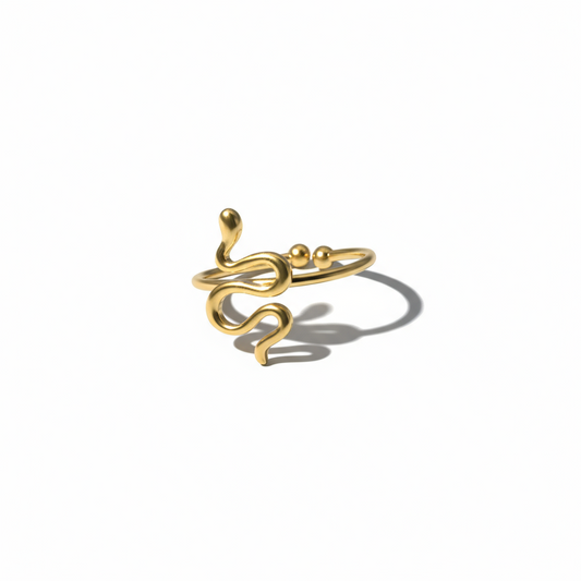 Gold snake-shaped ring