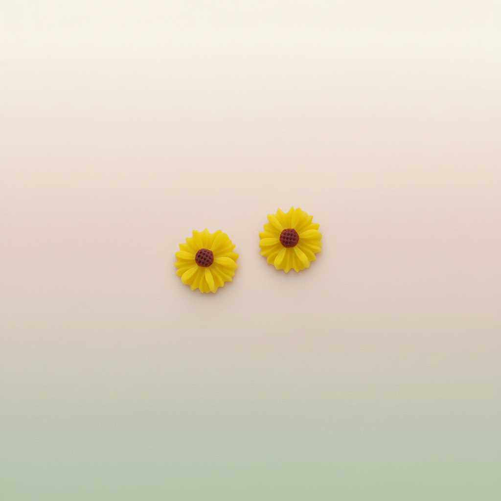 Yellow Flower Earings