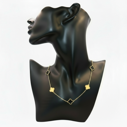 golden necklace black and golden clove