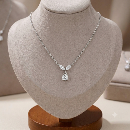 Elegant - Silver Plated Zircon Necklace