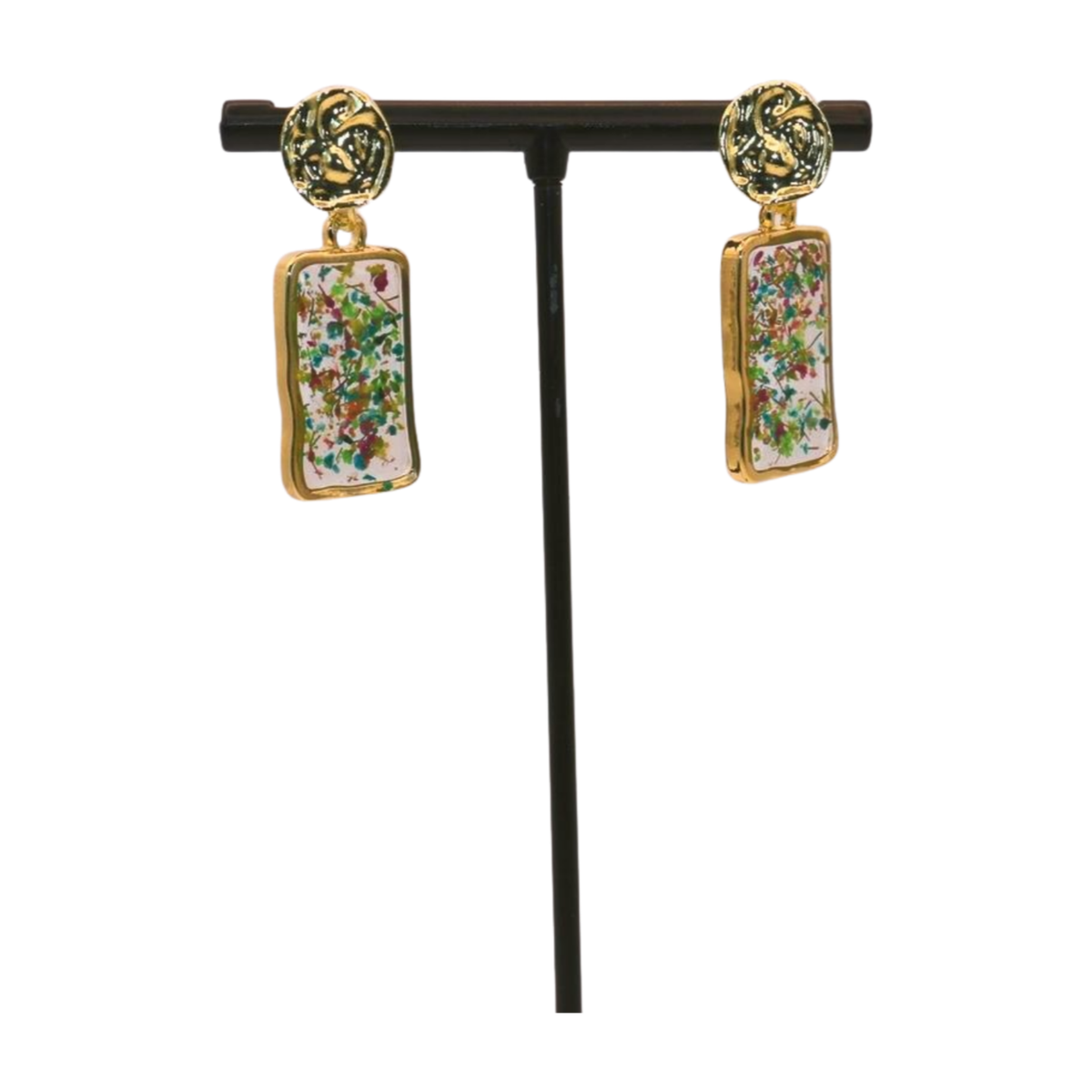 Pressed Petal Drop Earings