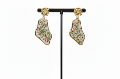 Natural Dried Fern Resin Dangles