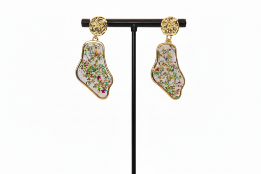 Natural Dried Fern Resin Dangles