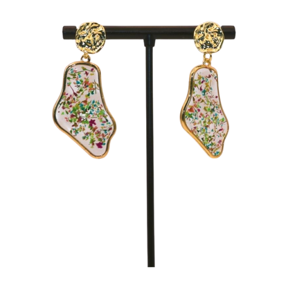 Natural Dried Fern Resin Dangles