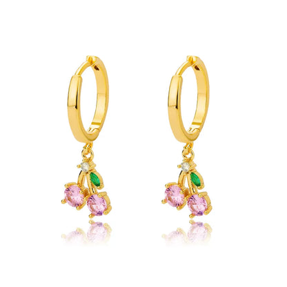 Blushberry Charm Hoops
