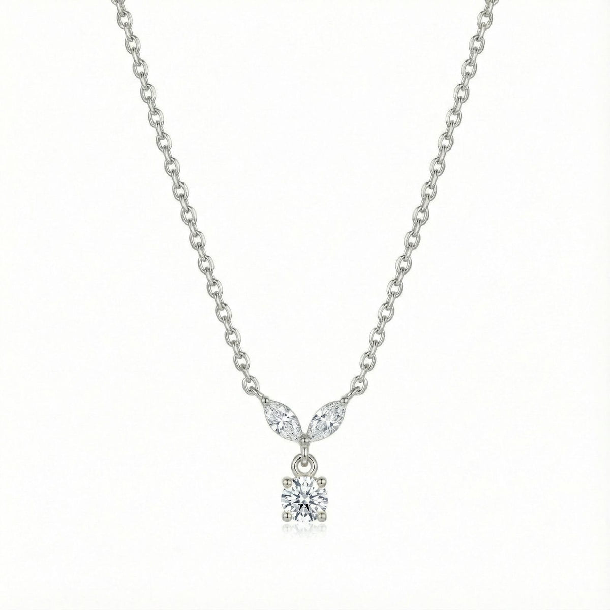 Elegant - Silver Plated Zircon Necklace