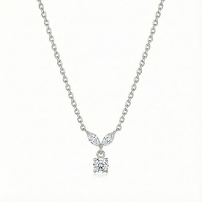 Elegant - Silver Plated Zircon Necklace