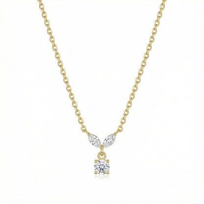 Elegant 18K Gold Plated Zircon Necklace – Waterproof & Non-Tarnish