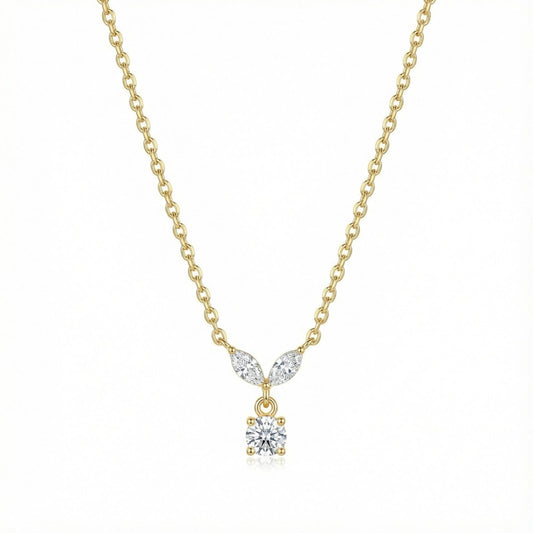 Elegant 18K Gold Plated Zircon Necklace – Waterproof & Non-Tarnish