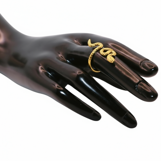 Gold snake-shaped ring 