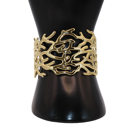 Gold leaf-patterned Bangles