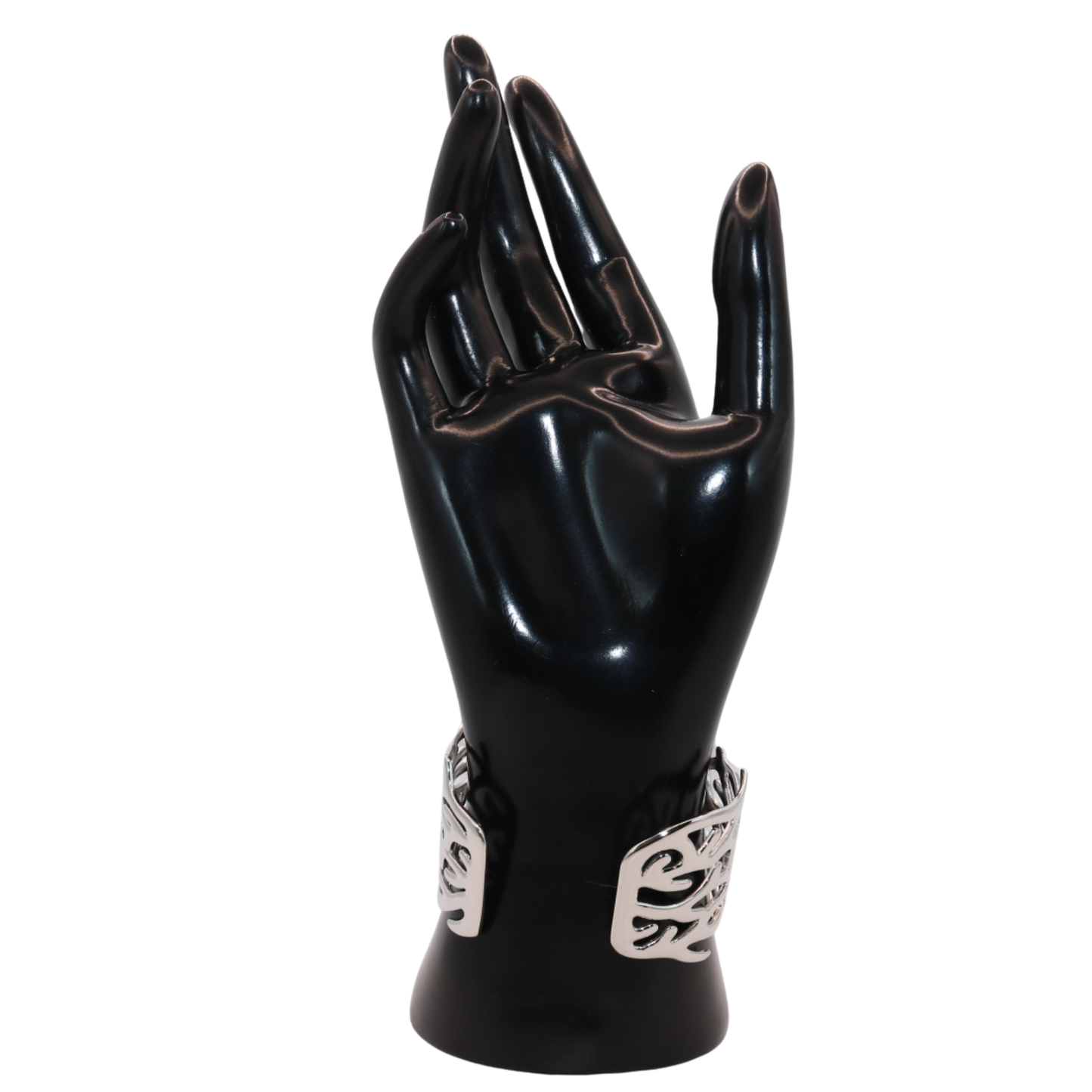 SILVER LEAF CUFF BANGLES