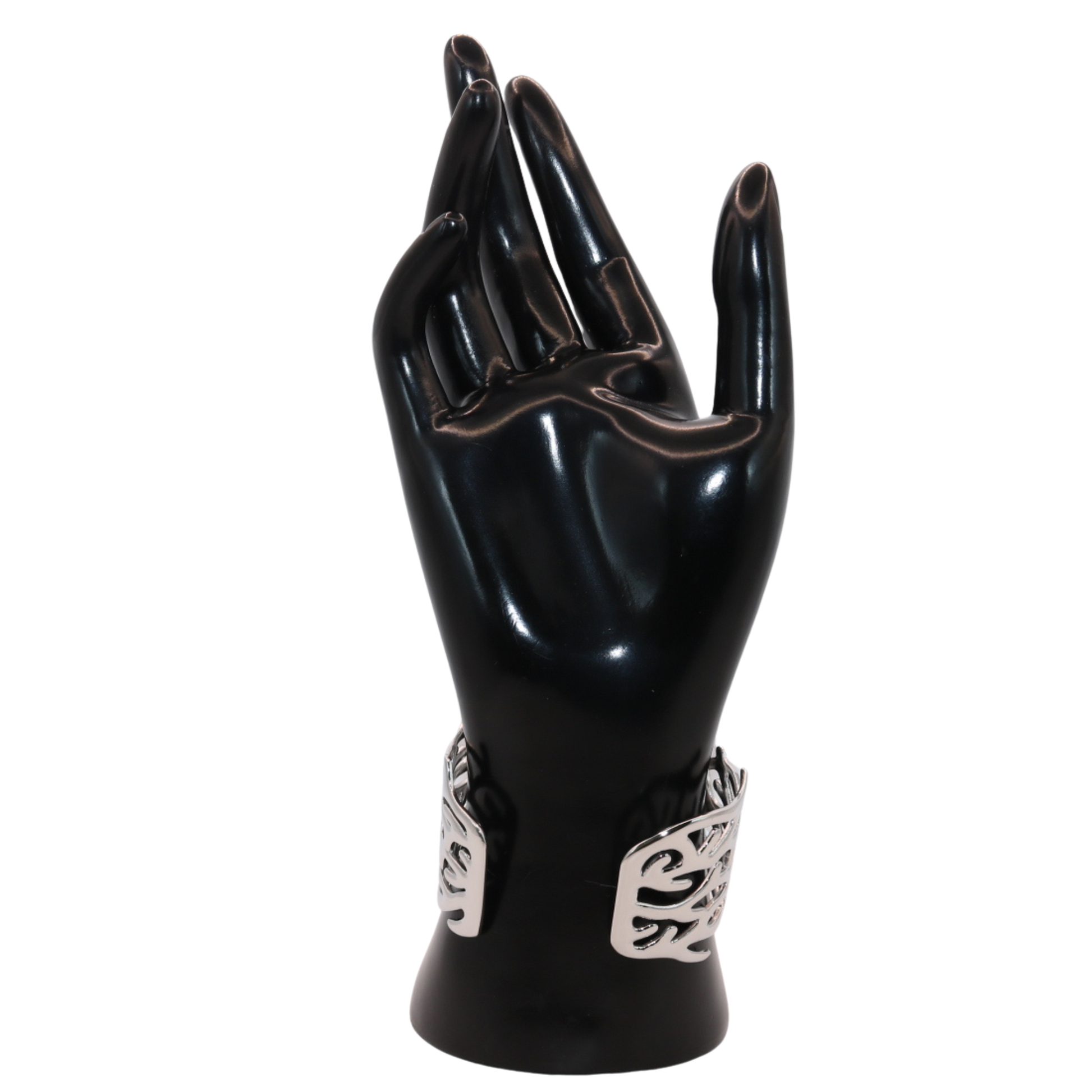 SILVER LEAF CUFF BANGLES