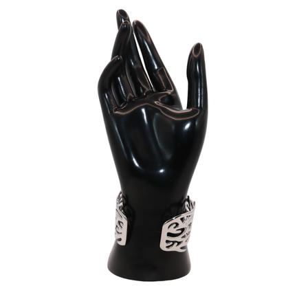 SILVER LEAF CUFF BANGLES