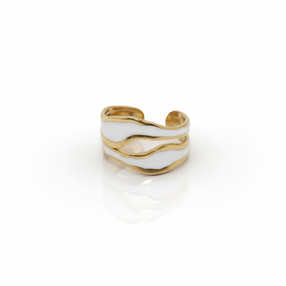 Unique white Ring Design