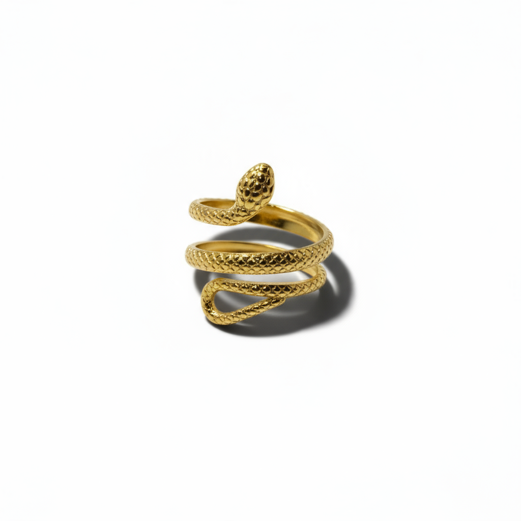 Gold snake-shaped ring 