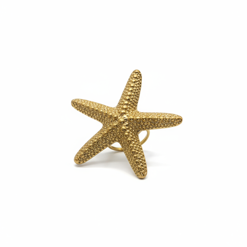 Starfish Bold  Gold  Ring
