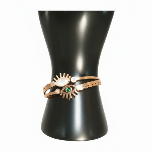 Rose Gold Bracelet with eye design 