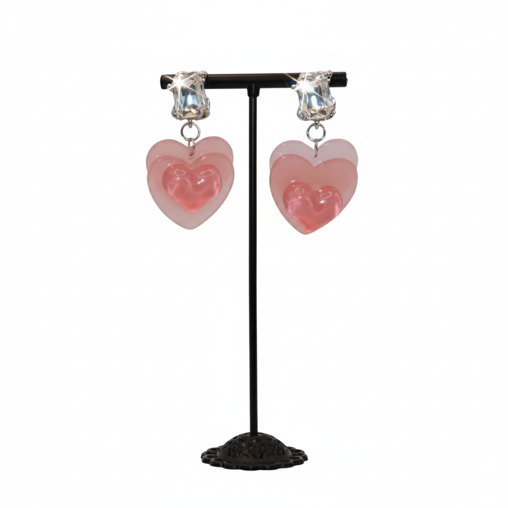 Heart-shaped earrings 
