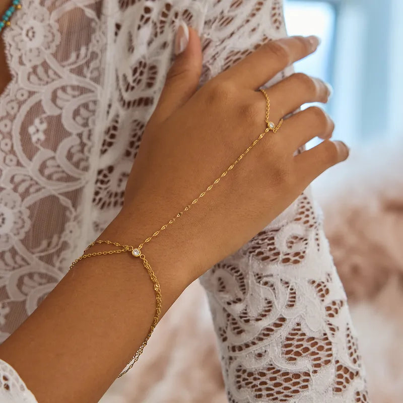 The Aura - 18K Gold Plated Hand Chain