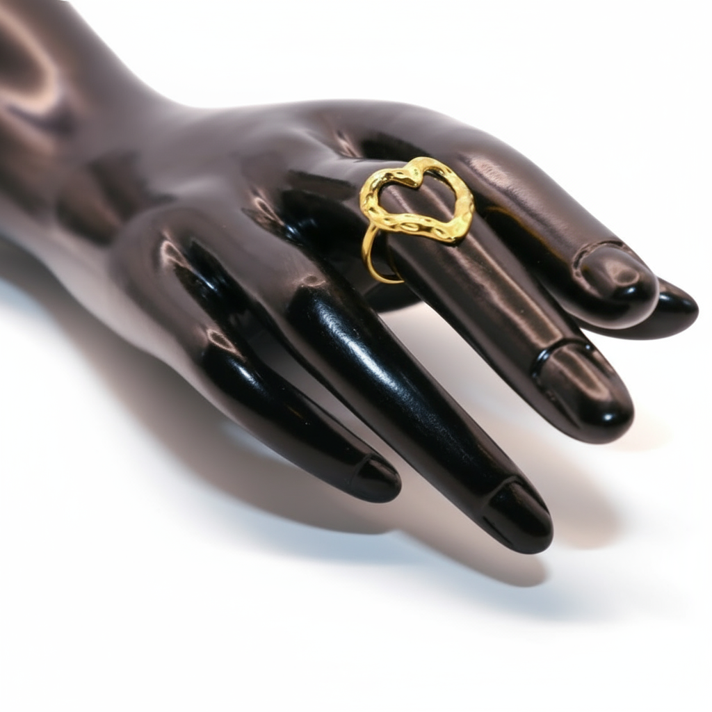 Gold Heart Shaped Ring