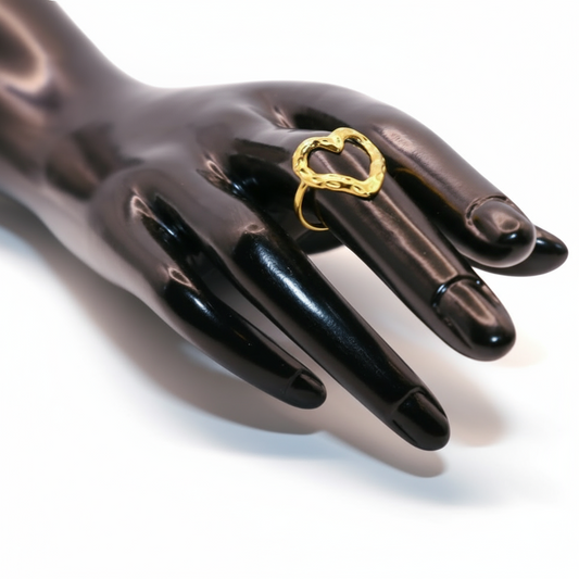 Gold Heart Shaped Ring