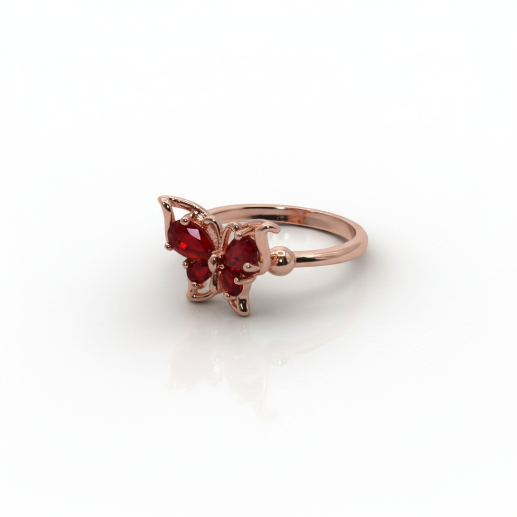 Red Butterfly ring