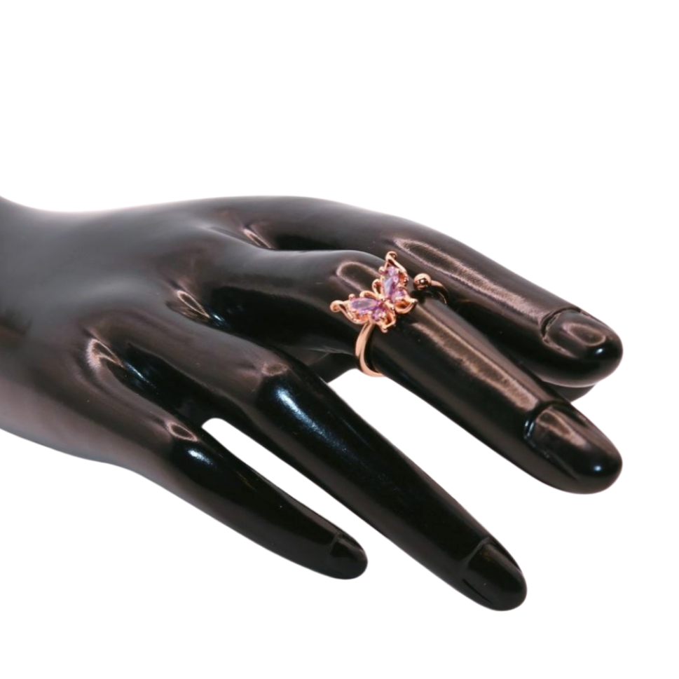 Purple Butterfly Ring