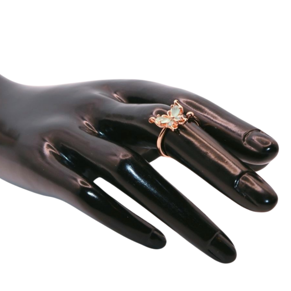 Green Butterfly Ring