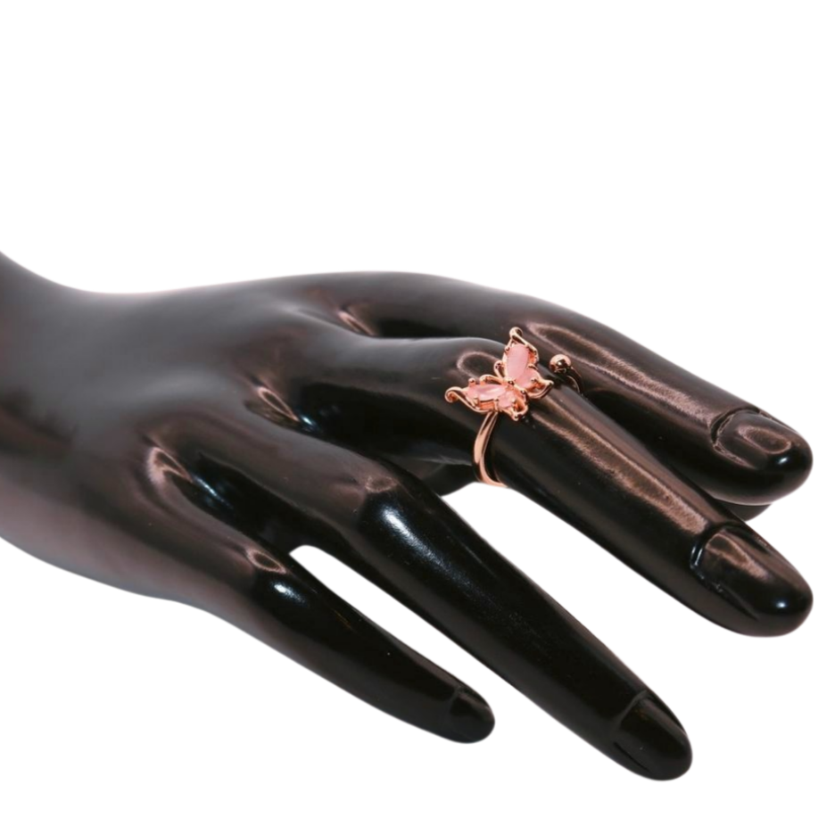 Peach Butterfly Ring
