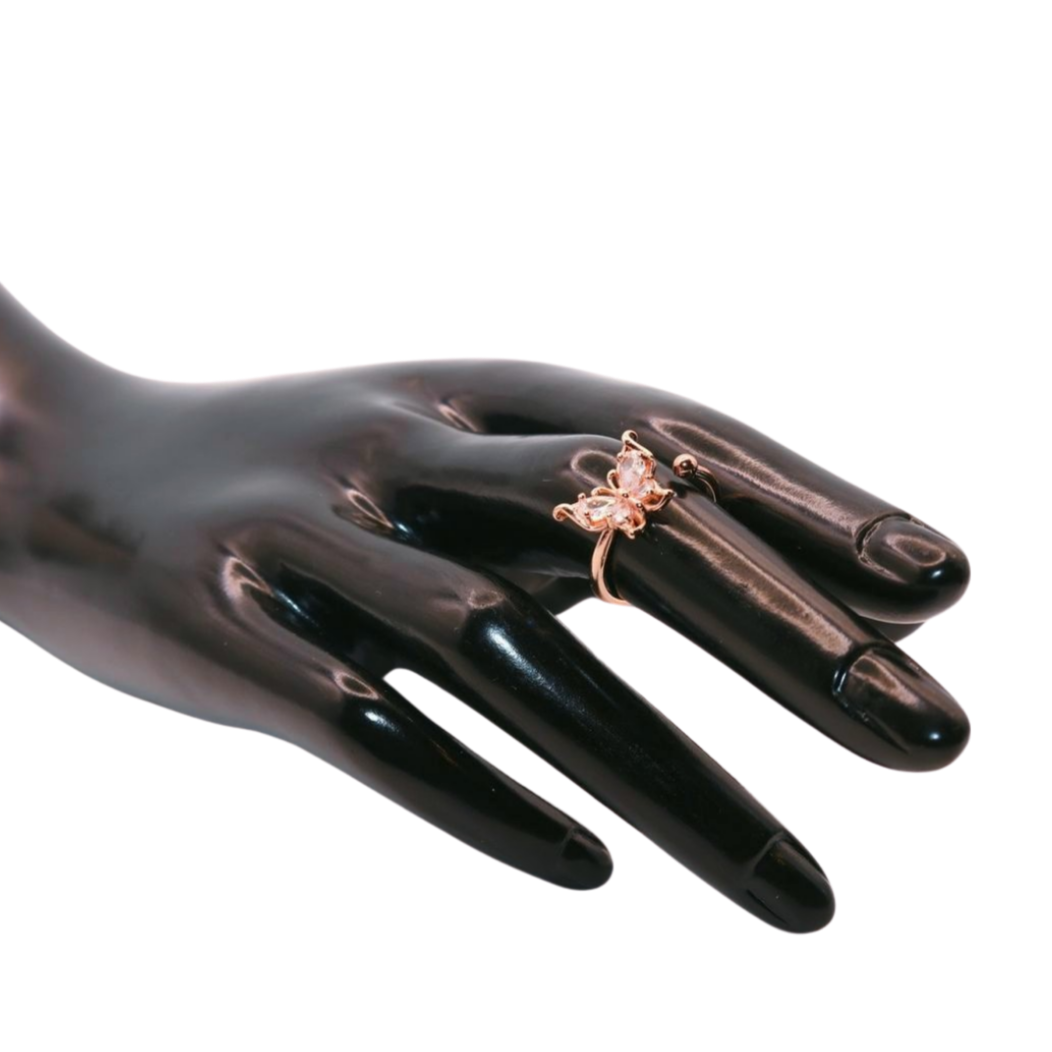 Clear Butterfly Ring