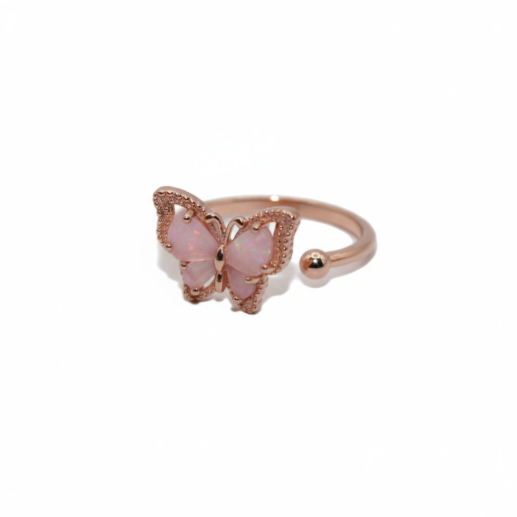 Peach Butterfly Ring