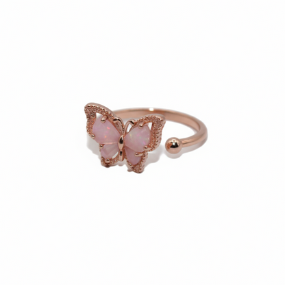 Peach Butterfly Ring