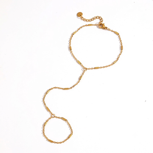Linear Beam - 18K Gold Plated Hand Chain
