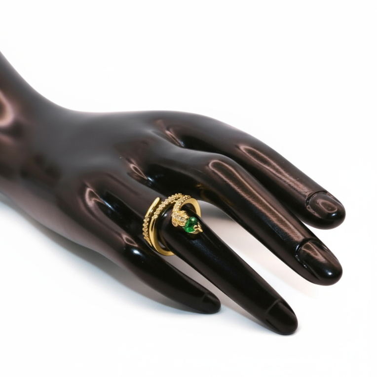 snake designer ring