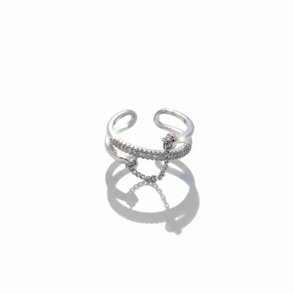 Silver women Open Ring