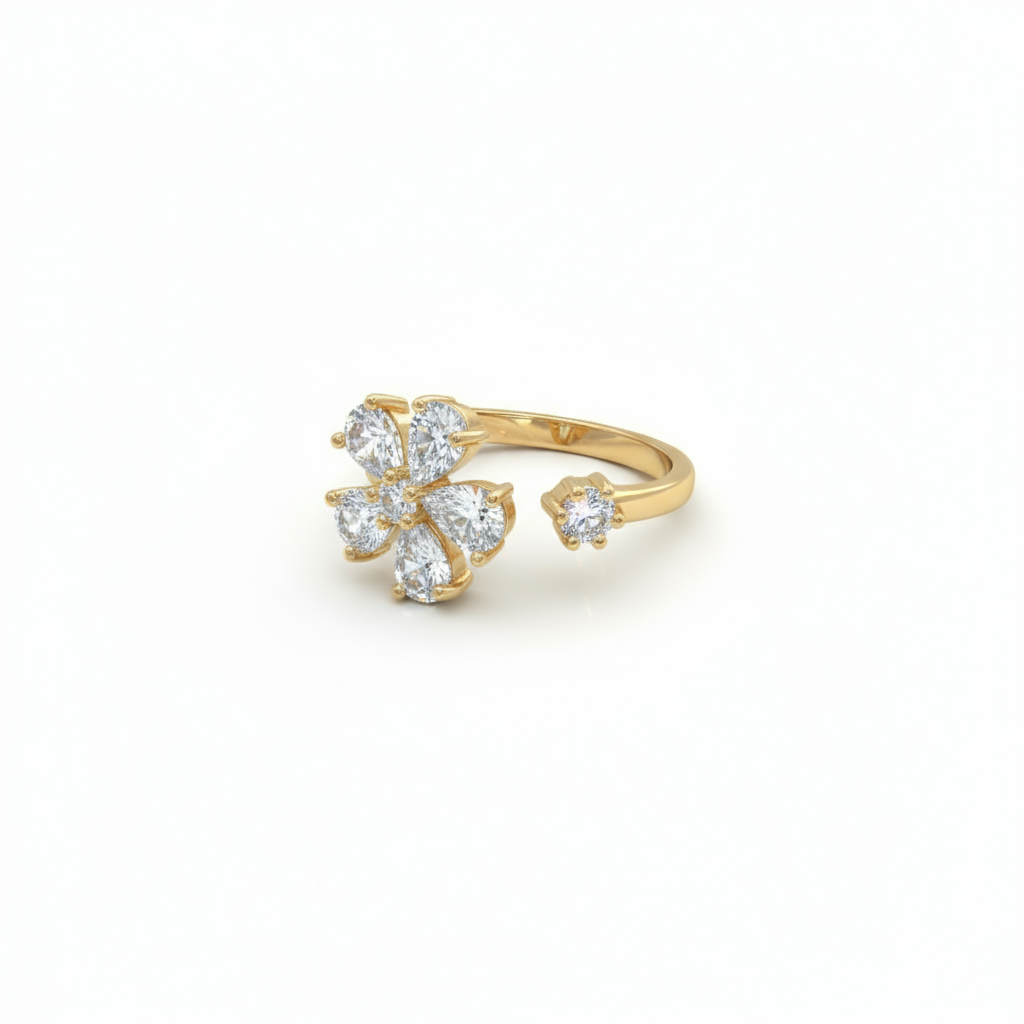 Clear flower ring