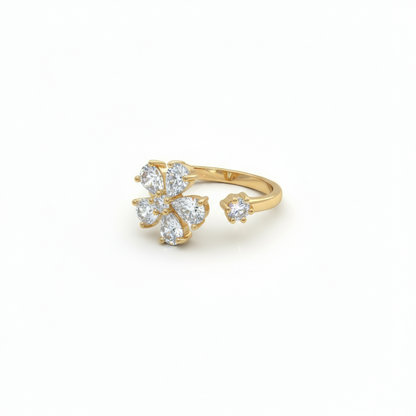 Clear flower ring