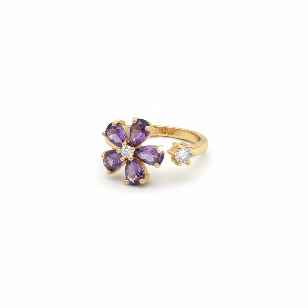 Ring Purple Flower