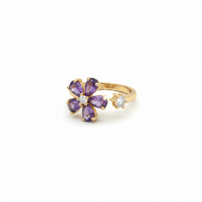 Ring Purple Flower
