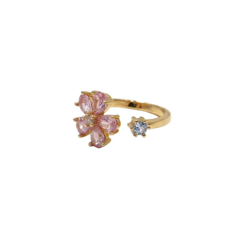 Pink flower ring 